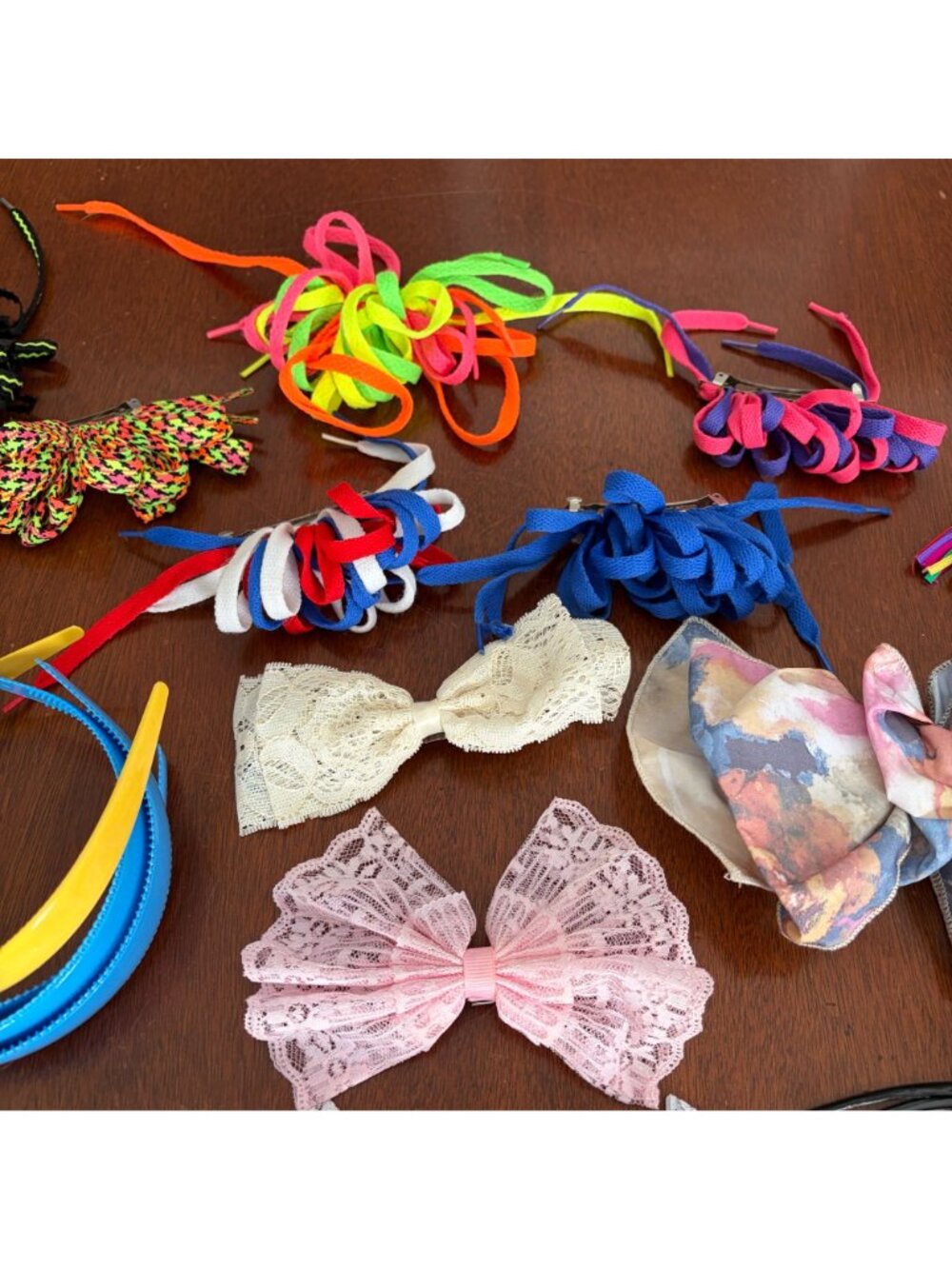 Vtg 1980s Hair Accessories Lot Madonna Banana Clips Bows Barrettes Headbands - Picture 8 of 16